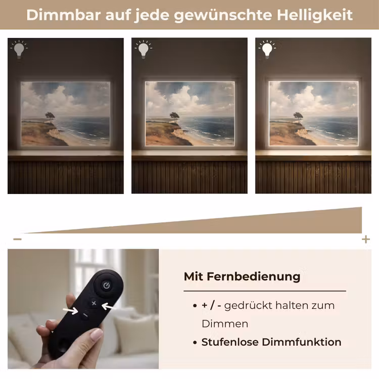 Klif - Zee - Boom Light Box met batterij (Wandlamp) middel -USP_dimbaarDE