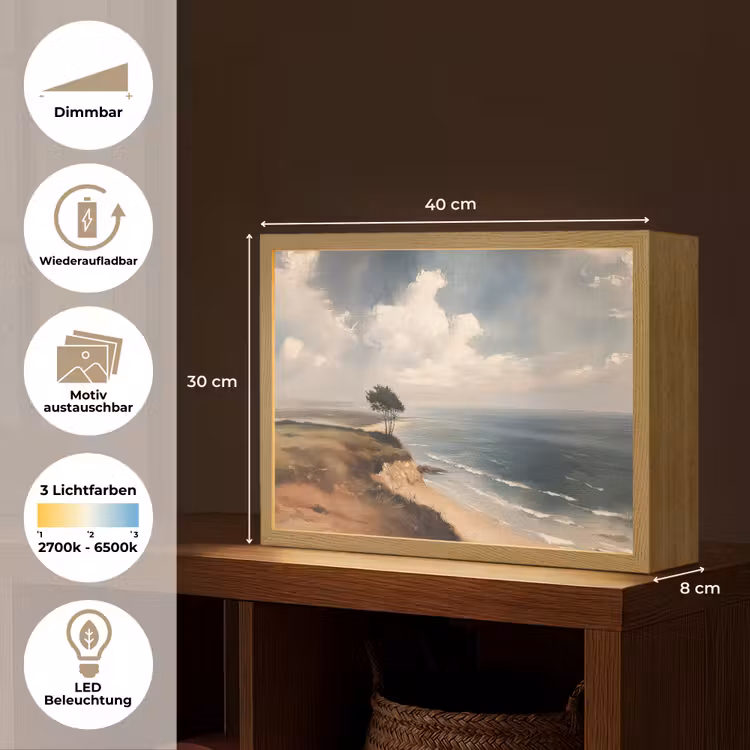 Klif - Zee - Boom Light Box met batterij (Wandlamp) middel -USP_websiteoverzichtDE
