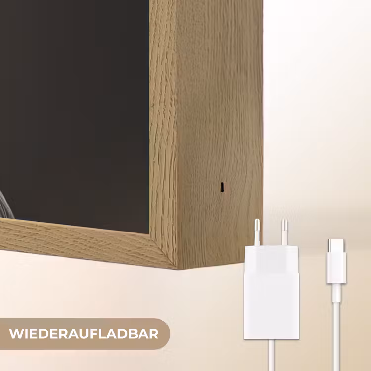 Kok - Rood - Kip Light Box met batterij (Wandlamp) middel -USP_websiteoplaadbaarDE