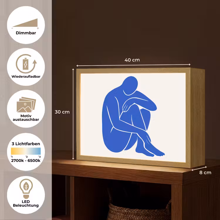 Lichaam - Abstract - Blauw Light Box met batterij (Wandlamp) middel -USP_websiteoverzichtDE