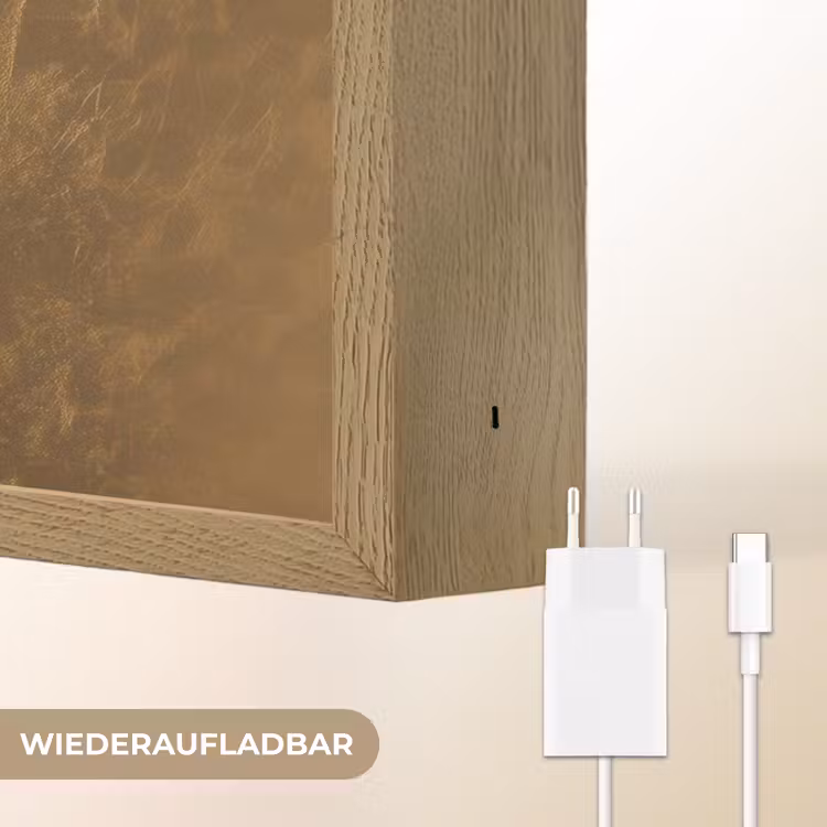 Kreeft - Zwart - Goud - Luxe Light Box met batterij (Wandlamp) middel -USP_websiteoplaadbaarDE
