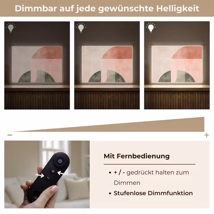 Cirkel - Abstract - Roze Light Box met batterij (Wandlamp) middel -USP_dimbaarDE