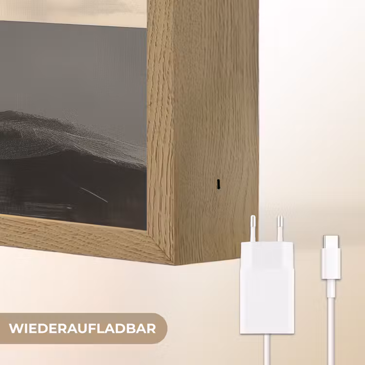 Cirkels - Schaduw - Abstract Light Box met batterij (Wandlamp) middel -USP_websiteoplaadbaarDE