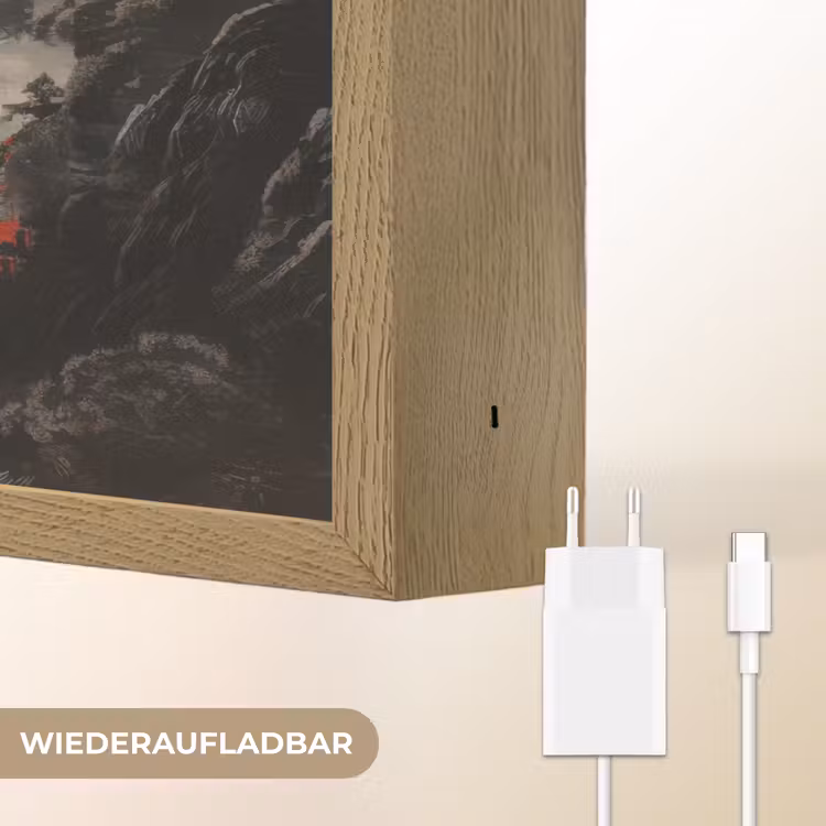 Krijger - Rode trappen - Zon - Berg Light Box met batterij (Wandlamp) middel -USP_websiteoplaadbaarDE