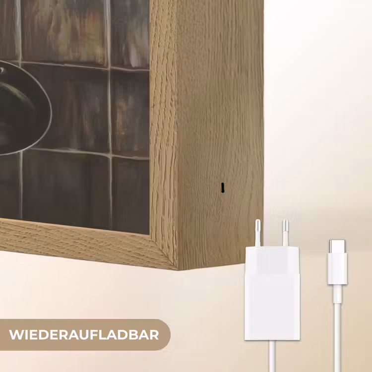Keukengerei - Rustiek - Tegels - Kruiden Light Box met batterij (Wandlamp) middel -USP_websiteoplaadbaarDE