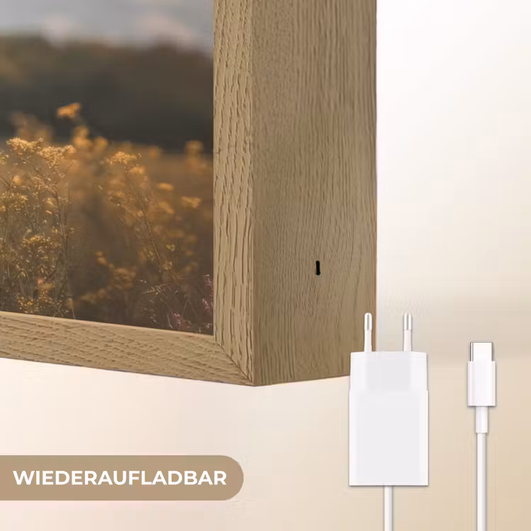 Koe - Bloemen - Weiland Light Box met batterij (Wandlamp) middel -USP_websiteoplaadbaarDE