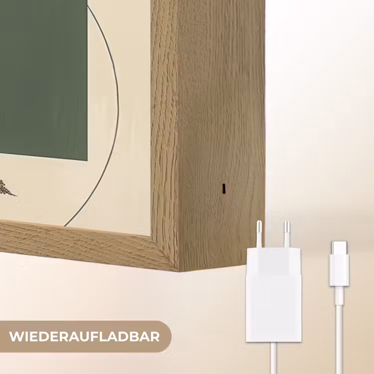 Kunst - Cirkels - Modern - Abstract Light Box met batterij (Wandlamp) middel -USP_websiteoplaadbaarDE