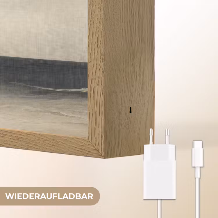 Kust - Golven - Rots - Storm Light Box met batterij (Wandlamp) middel -USP_websiteoplaadbaarDE