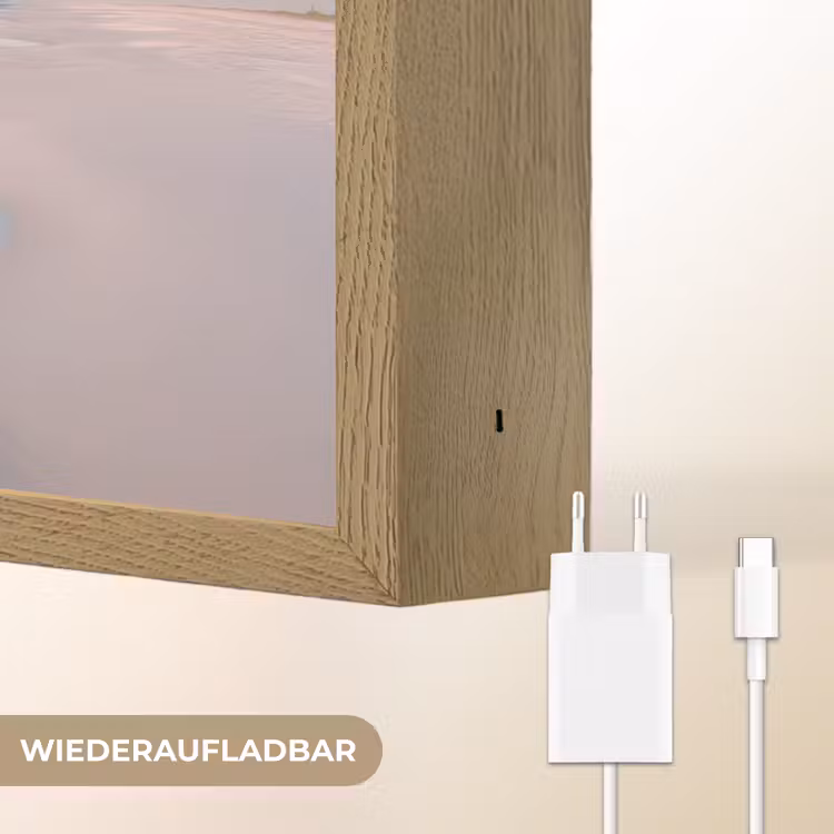Kustlijn - Pastel - water Light Box met batterij (Wandlamp) middel -USP_websiteoplaadbaarDE