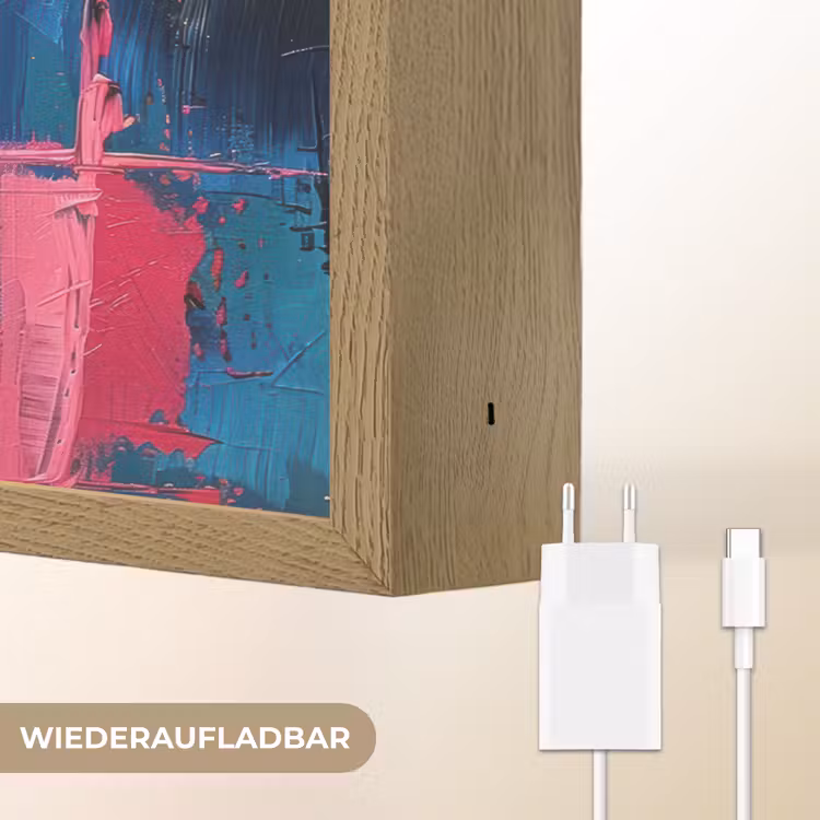 Verflook - Kunst - Modern - Abstract Light Box met batterij (Wandlamp) middel -USP_websiteoplaadbaarDE