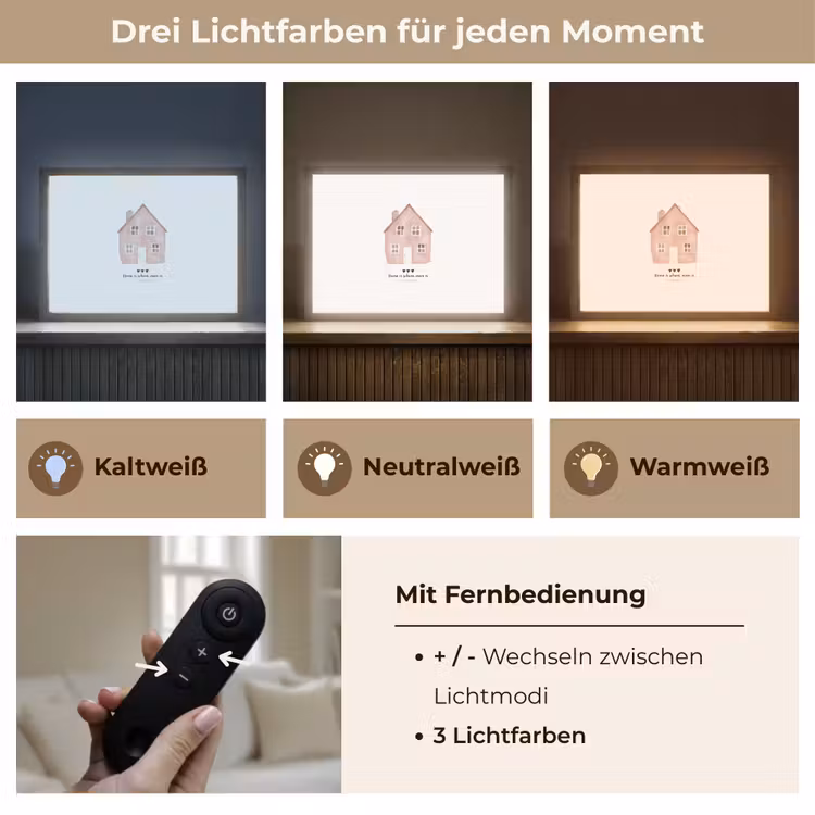 Huisje - Roze - Quote - Moeder Light Box met batterij (Wandlamp) middel -USP_lichtkleurDE