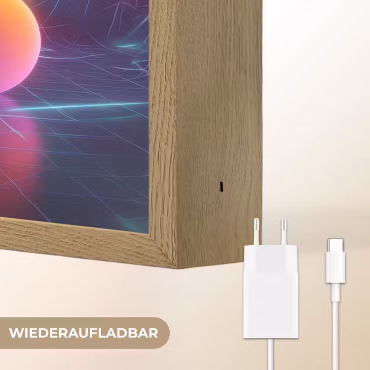 Landschap - Bergen - Bollen - Licht Light Box met batterij (Wandlamp) middel -USP_websiteoplaadbaarDE