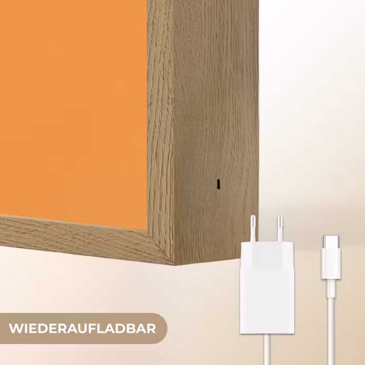 Landschap - Bergen - Zon - Zee Light Box met batterij (Wandlamp) middel -USP_websiteoplaadbaarDE
