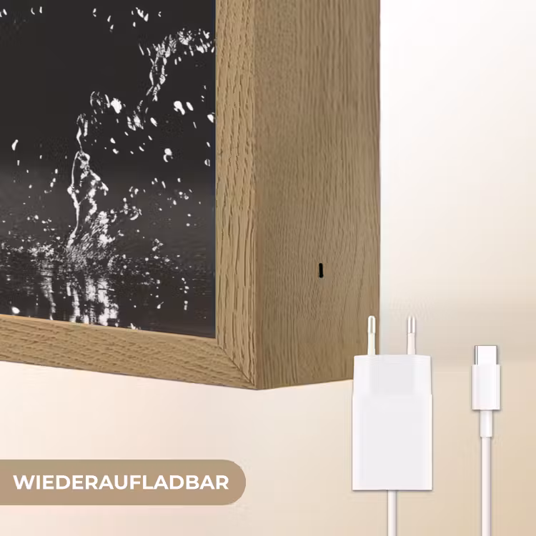 Hardloopschoenen - Rennen - Druppels - Zwart Light Box met batterij (Wandlamp) middel -USP_websiteoplaadbaarDE