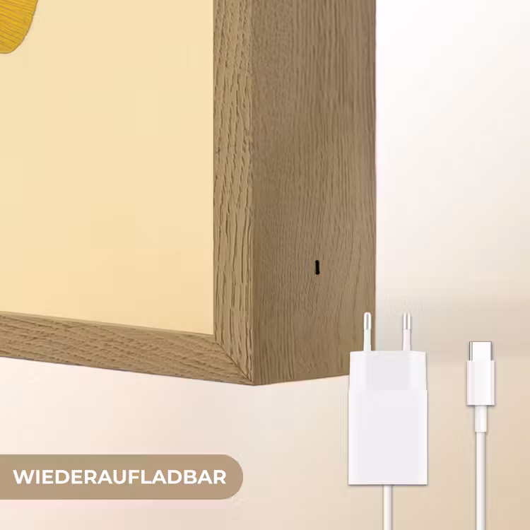 Felgeel - Vis - Strepen - Vinnen Light Box met batterij (Wandlamp) middel -USP_websiteoplaadbaarDE