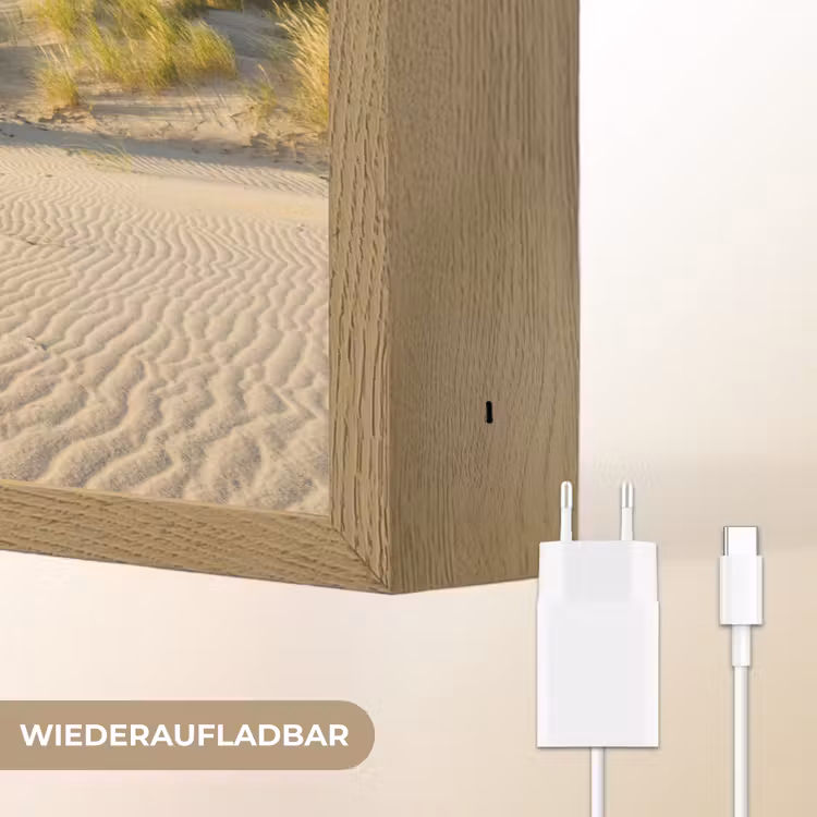 Vuurtoren - Strand - Landschap - Duinen Light Box met batterij (Wandlamp) middel -USP_websiteoplaadbaarDE