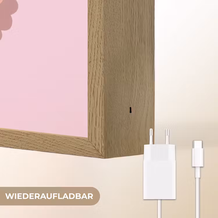 Liefde - Hart - Valentijn Light Box met batterij (Wandlamp) middel -USP_websiteoplaadbaarDE