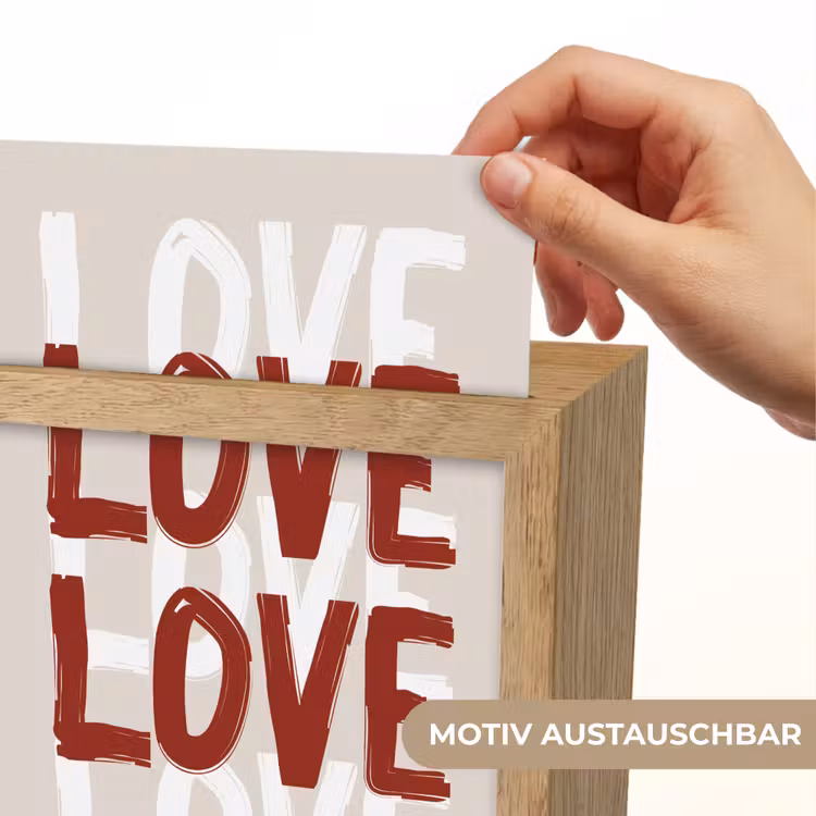 Love - Rood - Tekst Light Box met kabel (Wandlamp) klein -USP_websiteprintDE