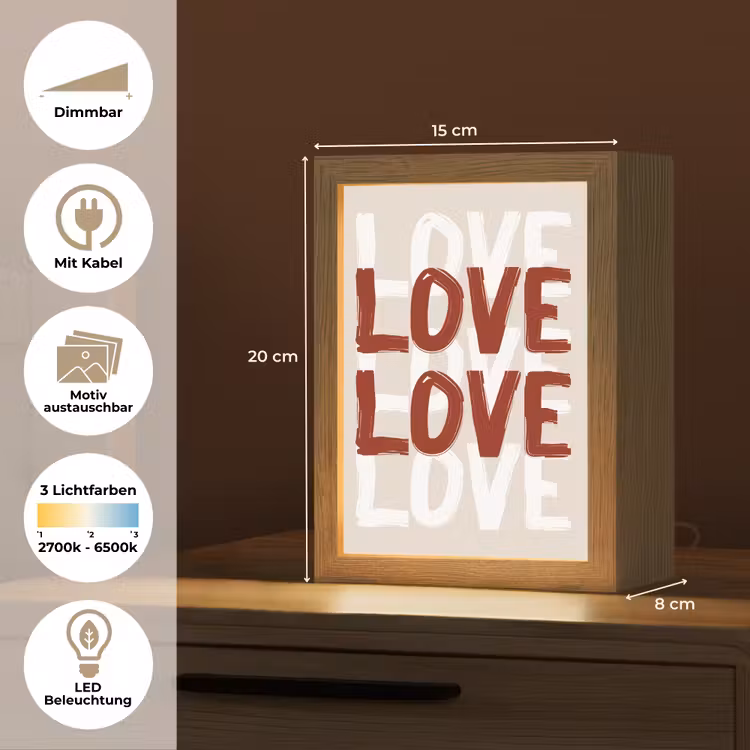 Love - Rood - Tekst Light Box met kabel (Wandlamp) klein -USP_websiteoverzichtDE