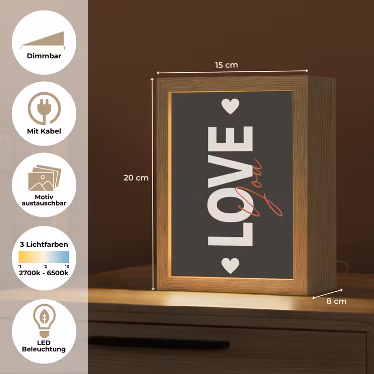 Love - Rood - Valentijn Light Box met kabel (Wandlamp) klein -USP_websiteoverzichtDE