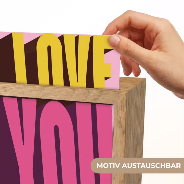Love - Tekst - Roze - Valentijn Light Box met kabel (Wandlamp) klein -USP_websiteprintDE