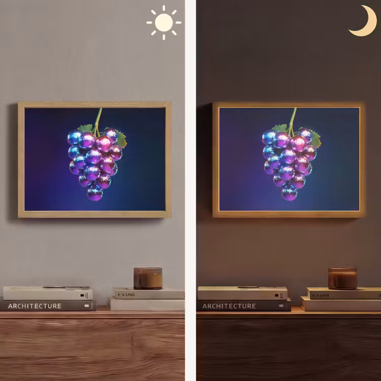 Paars - Disco - Feest - Druif Light Box met batterij (Wandlamp) middel -sfeer3