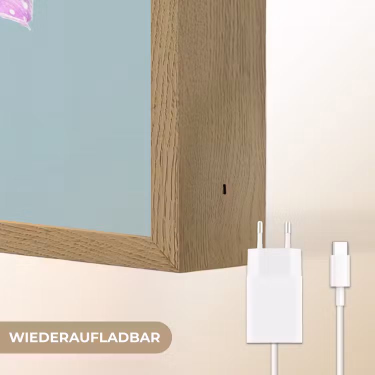 Lelie - Bloem - Paars - Stippen Light Box met batterij (Wandlamp) middel -USP_websiteoplaadbaarDE