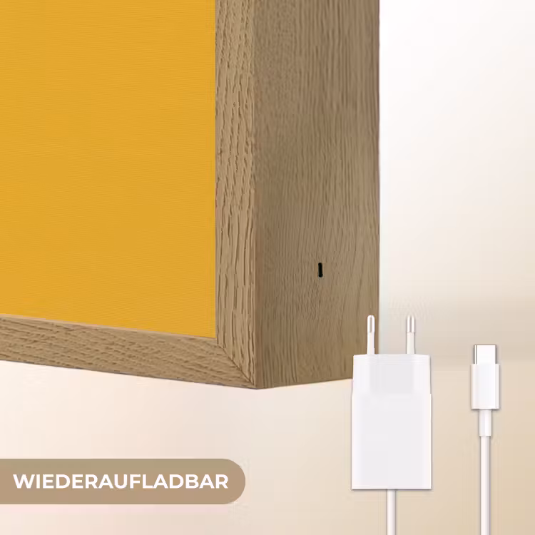 Lelie - Oranje - Lijst - Ovaal Light Box met batterij (Wandlamp) middel -USP_websiteoplaadbaarDE