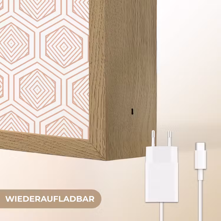 Lijnen - Patroon - Symmetrisch Light Box met batterij (Wandlamp) middel 907 -USP_websiteoplaadbaarDE
