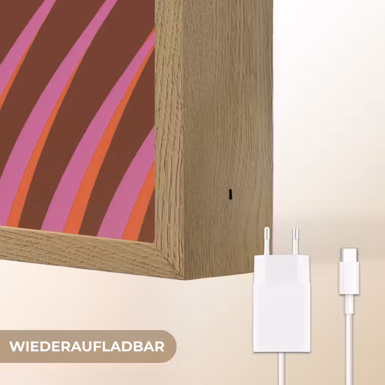 Lijnen - Rood - Beweging Light Box met batterij (Wandlamp) middel -USP_websiteoplaadbaarDE