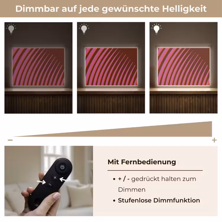 Lijnen - Rood - Beweging Light Box met batterij (Wandlamp) middel -USP_dimbaarDE