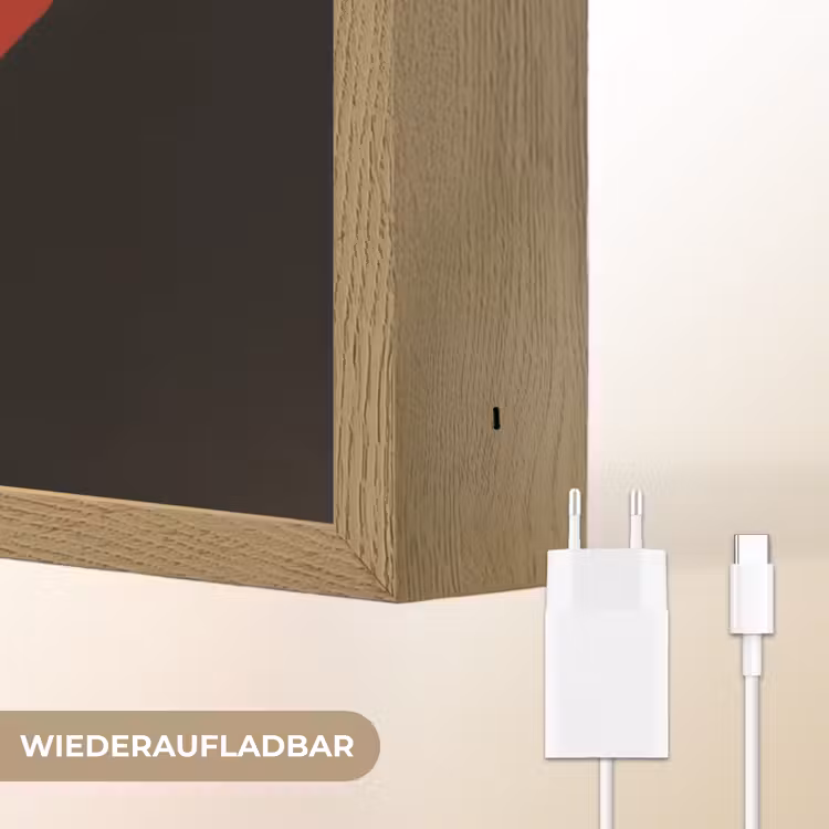 Lip - Rood - Quote Light Box met batterij (Wandlamp) middel -USP_websiteoplaadbaarDE