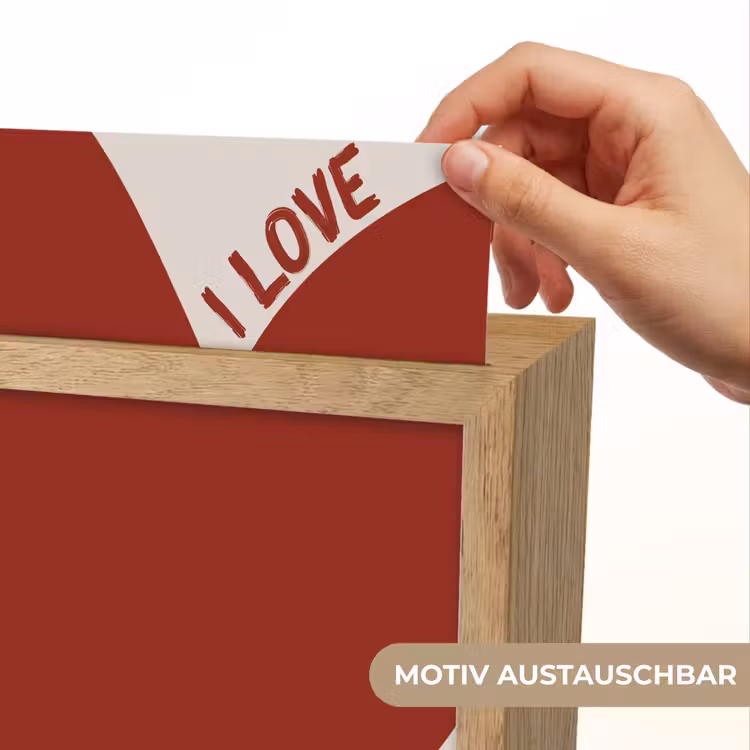 Loveyou - Rood - Hart Light Box met kabel (Wandlamp) klein -USP_websiteprintDE
