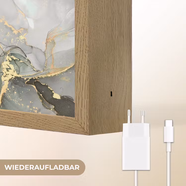 Luxe - Marmer - Groen Light Box met batterij (Wandlamp) middel -USP_websiteoplaadbaarDE