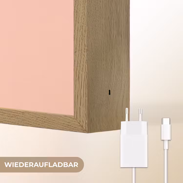 Meisje - Deken - Gestreept - Oranje Light Box met batterij (Wandlamp) middel -USP_websiteoplaadbaarDE