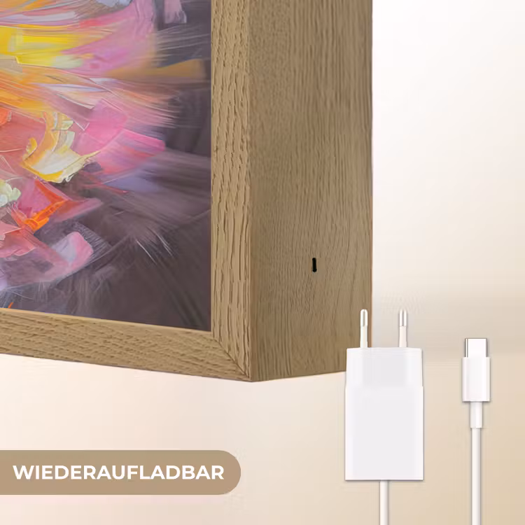 Schilderij - Olieverf - Dans - Ballerina Light Box met batterij (Wandlamp) middel -USP_websiteoplaadbaarDE