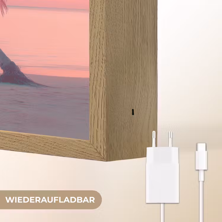 Zee - Boot - Zonsondergang Light Box met batterij (Wandlamp) middel -USP_websiteoplaadbaarDE