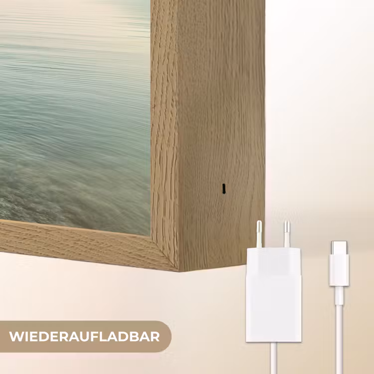 Zee - Horizon - Blauw - Mist Light Box met batterij (Wandlamp) middel -USP_websiteoplaadbaarDE