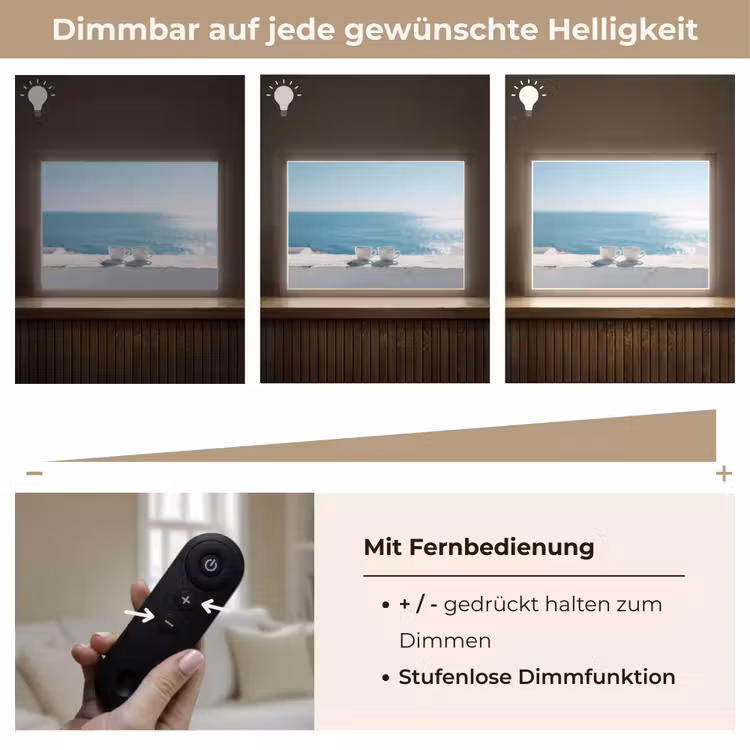 Zee - Koffiekopjes - Zomers Light Box met batterij (Wandlamp) middel -USP_dimbaarDE