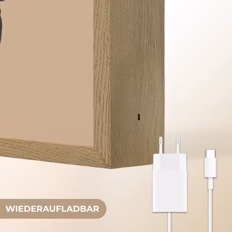 Gezichtenzee - Lijntekening - Abstract Light Box met batterij (Wandlamp) middel -USP_websiteoplaadbaarDE