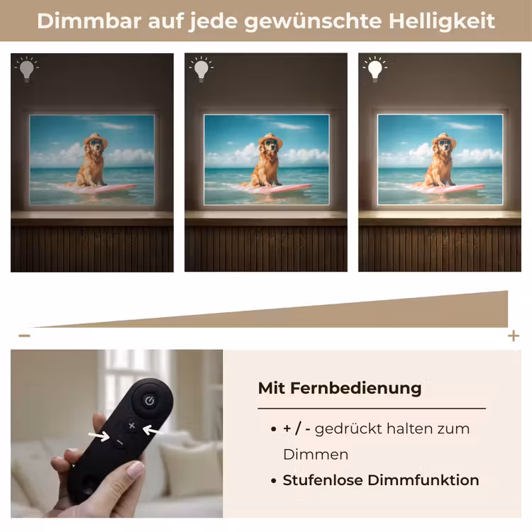 Zeewater - Hond - Golden retriever - Zonnebril Light Box met batterij (Wandlamp) middel -USP_dimbaarDE