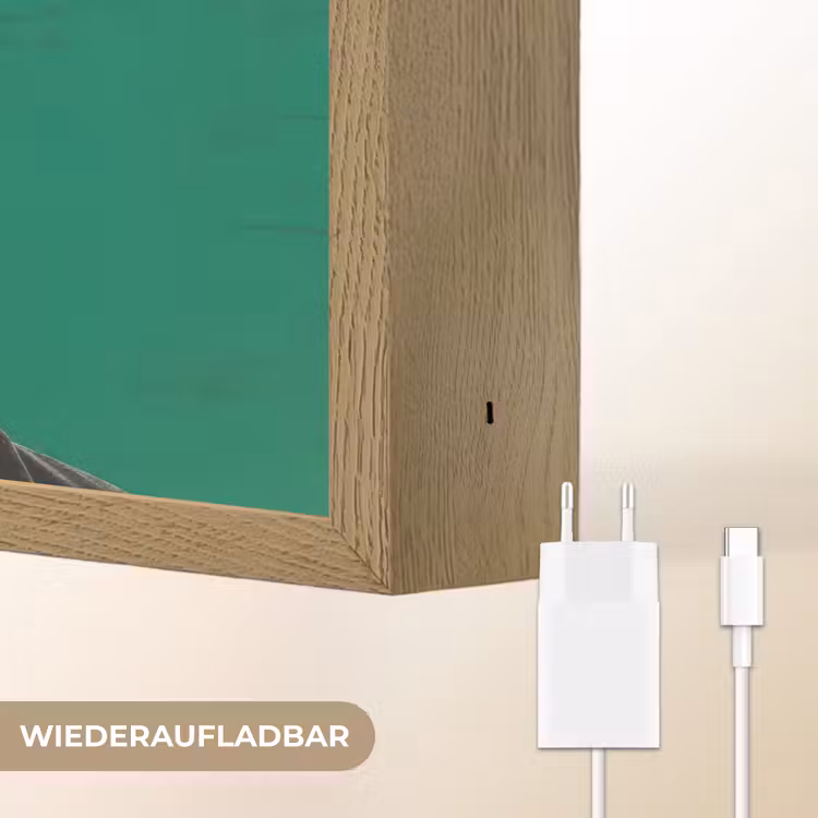 Man - Planten - Groen Light Box met batterij (Wandlamp) middel -USP_websiteoplaadbaarDE