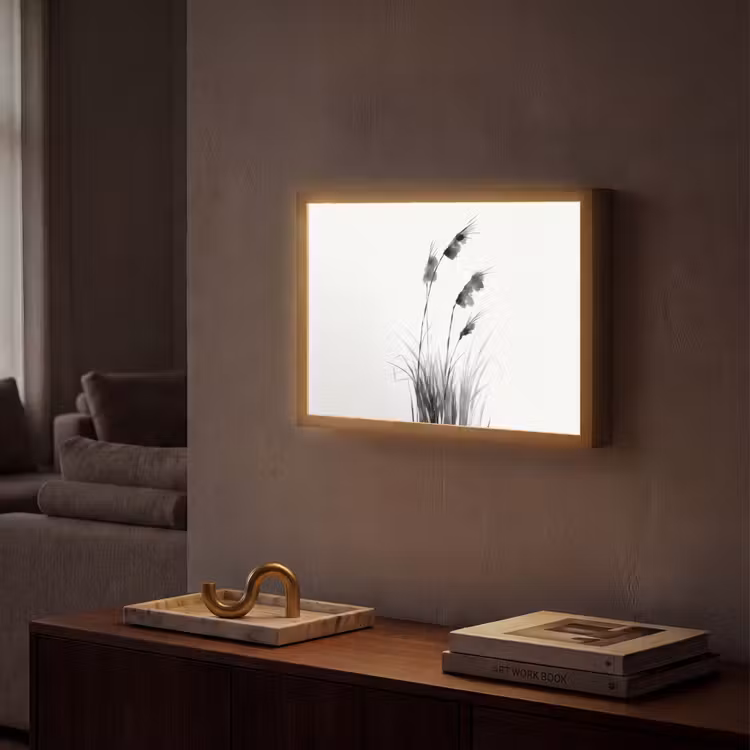 Minimalistisch - Stelen - Wit Light Box met batterij (Wandlamp) middel -sfeer1