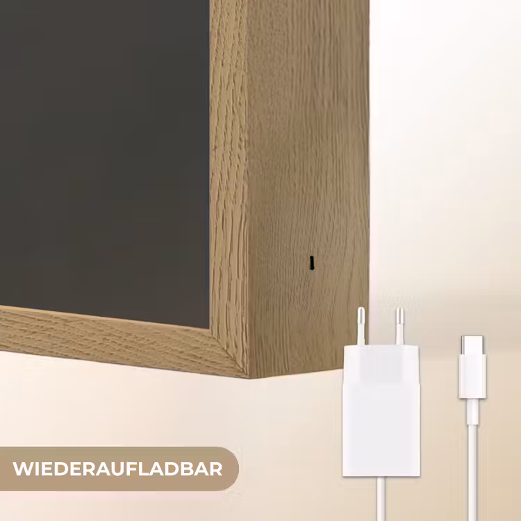 Modern - Vrouw - Hoed Light Box met batterij (Wandlamp) middel -USP_websiteoplaadbaarDE