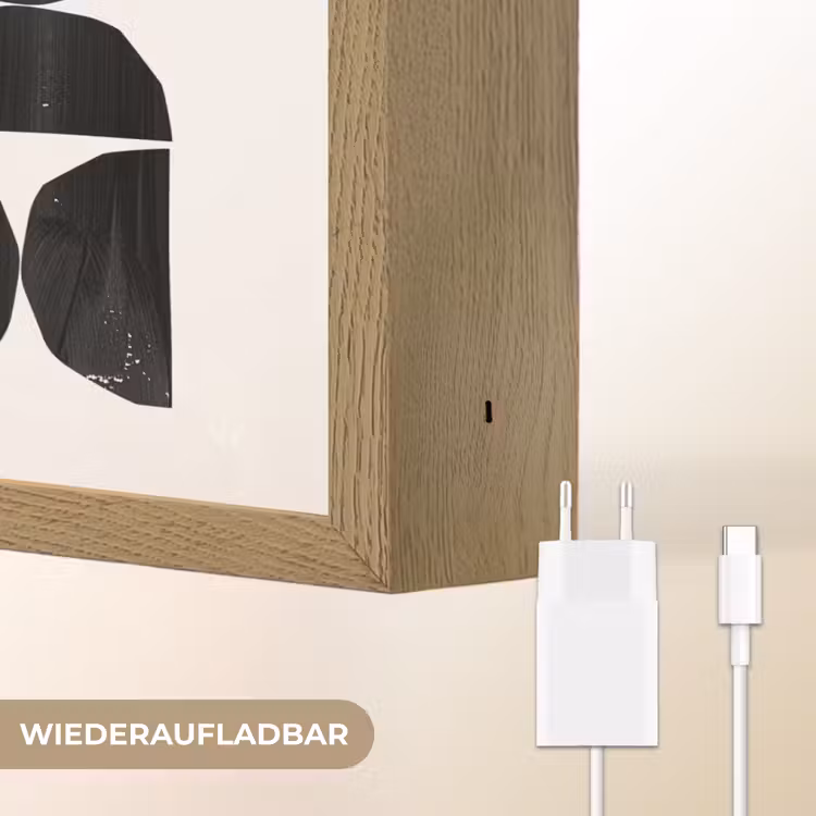 Modern - Halve cirkel - Goud - Zwart Light Box met batterij (Wandlamp) middel -USP_websiteoplaadbaarDE