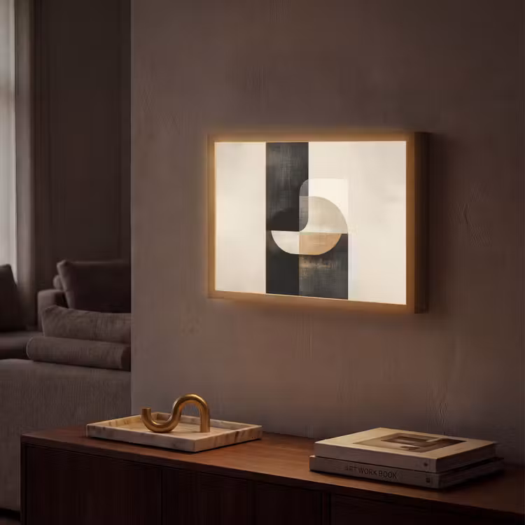 Modern - Vierkant - Vormen Light Box met batterij (Wandlamp) middel -sfeer1