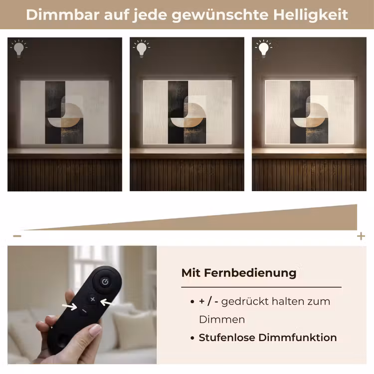 Modern - Vierkant - Vormen Light Box met batterij (Wandlamp) middel -USP_dimbaarDE