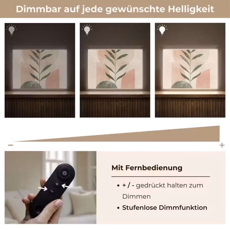 Modern - Roze - Groen - Natuur - Aesthetic Light Box met batterij (Wandlamp) middel -USP_dimbaarDE