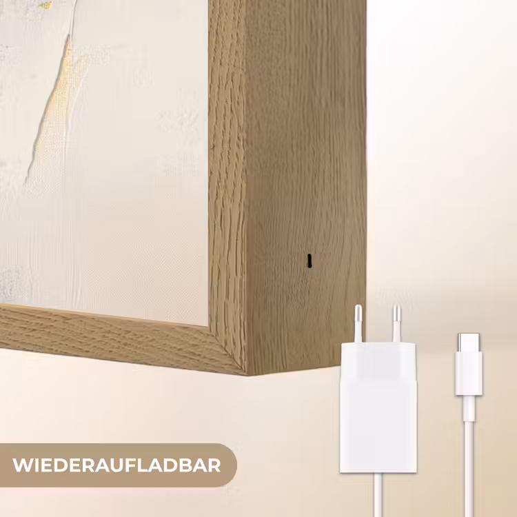 Modern - Kerst - Abstract - Goud Light Box met batterij (Wandlamp) middel -USP_websiteoplaadbaarDE