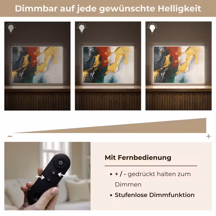 Modern - Kerst - Abstract - Goud Light Box met batterij (Wandlamp) middel -USP_dimbaarDE
